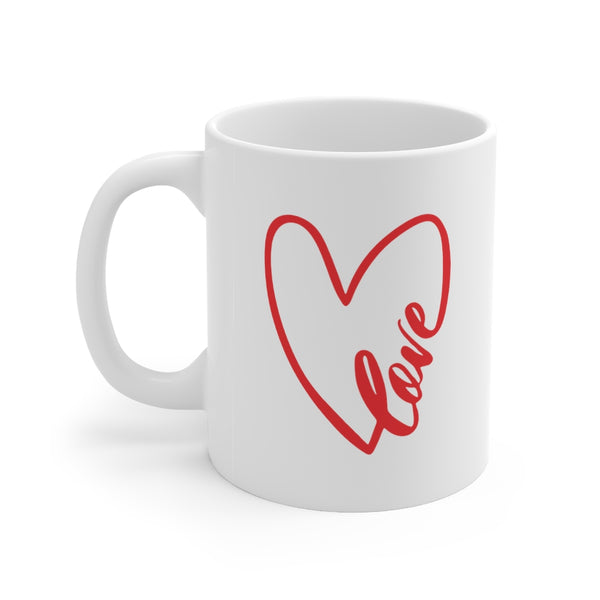 Valentine's Day Love Mug, White 11 Oz