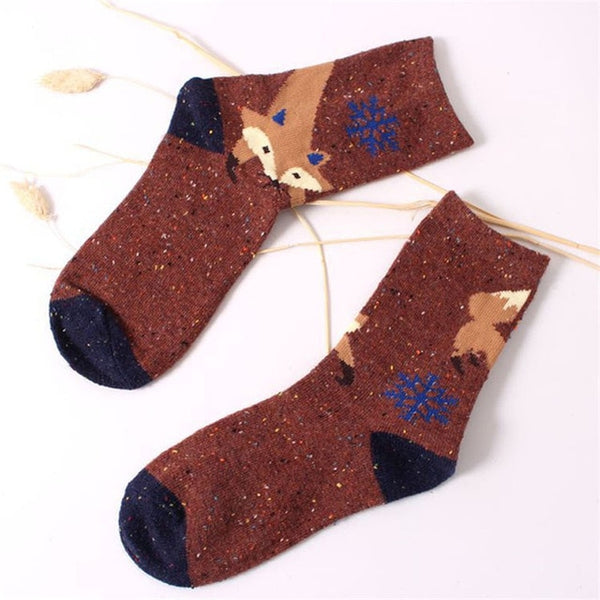 One Pair Cute Animal Socks for Girls or Women