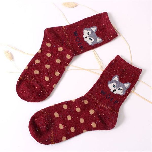 One Pair Cute Animal Socks for Girls or Women