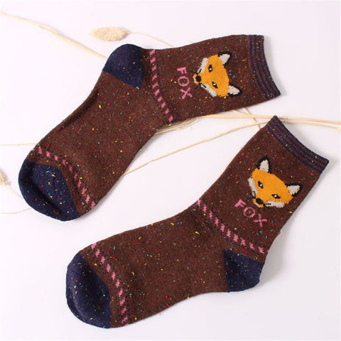 One Pair Cute Animal Socks for Girls or Women