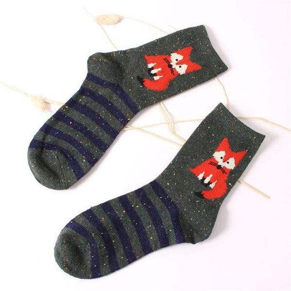 One Pair Cute Animal Socks for Girls or Women