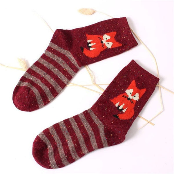 One Pair Cute Animal Socks for Girls or Women