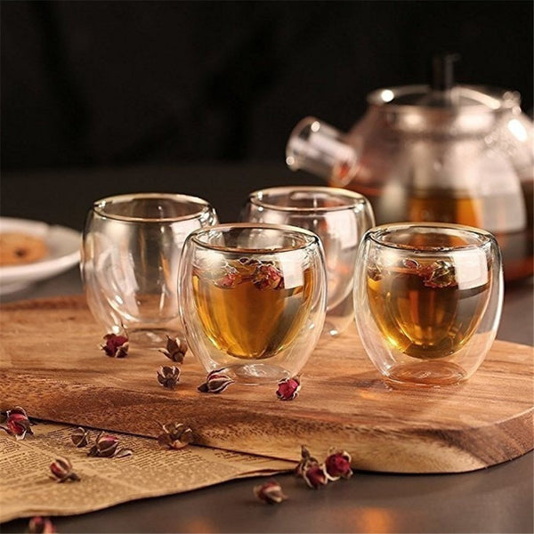 Heat-resistant Double Walled Glass Cup