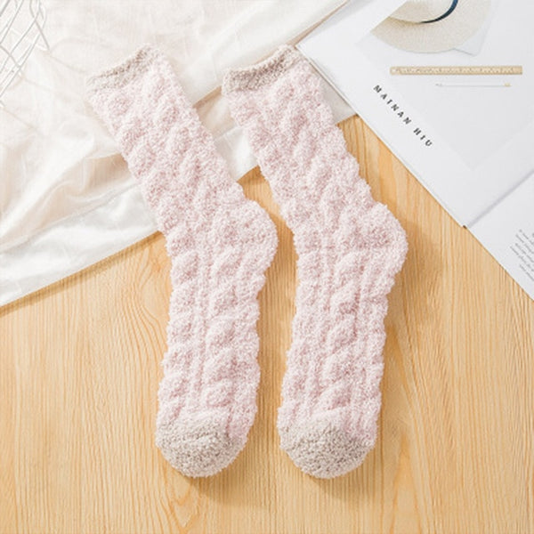 Warm Fleece Winter Candy Color Socks