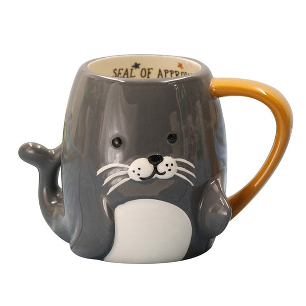 Cute Animal Coffee Mug, Breakfast Cup