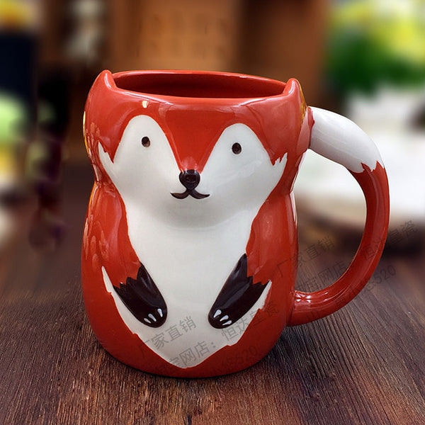 Cute Animal Coffee Mug, Breakfast Cup