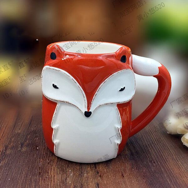 Cute Animal Coffee Mug, Breakfast Cup