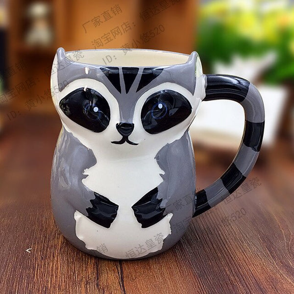 Cute Animal Coffee Mug, Breakfast Cup