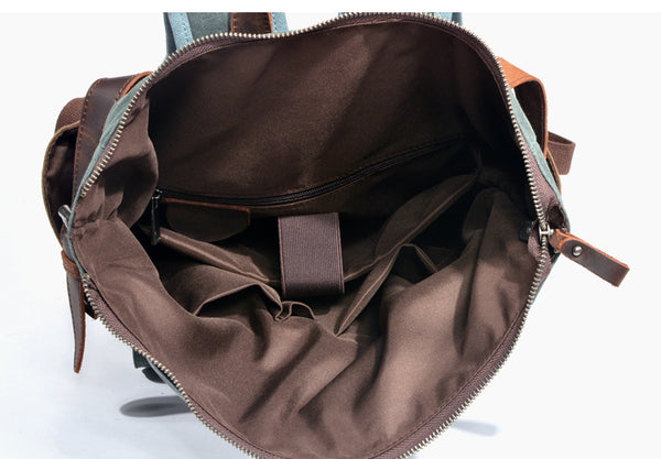 NYFifty Vintage Canvas Leather Backpack