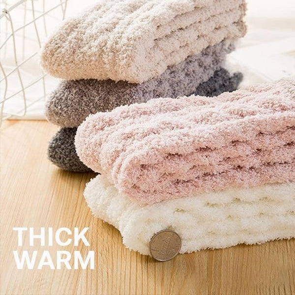 Warm Fleece Winter Candy Color Socks